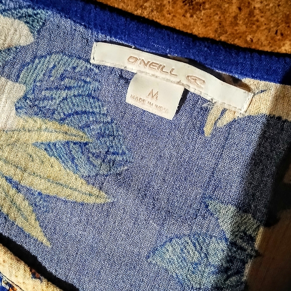 Oneill Medium Blue Floral High Low Summer Dress - Picture 3 of 3